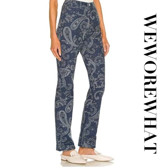 NWT $138 PAISLEY ICON DENIM JEAN Size 24 - Picture 1 of 8